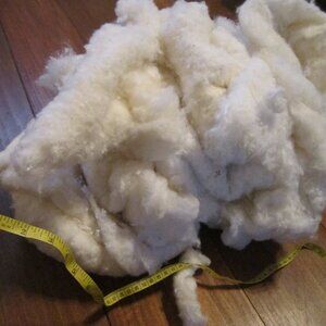 Organic Cotton Fiber Batting Filling Stuffing Natural Color, One Pound "Scraps"